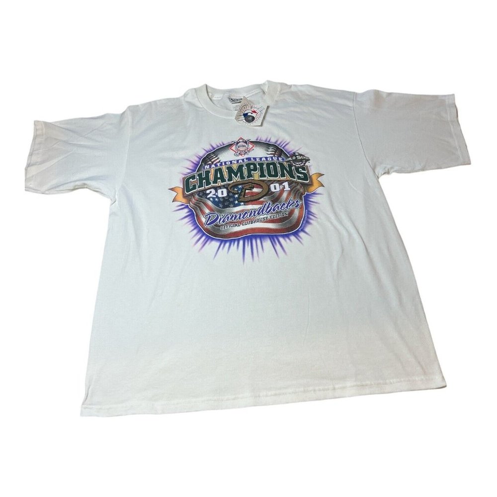 Arizona Diamondbacks 2001 World Series Champions T Shirt Lee Sport XL With Tags